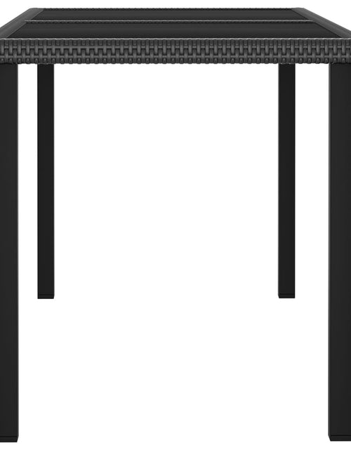 Загрузите изображение в средство просмотра галереи, Masă de grădină, negru, 140 x 70 x 73 cm, poliratan - Lando
