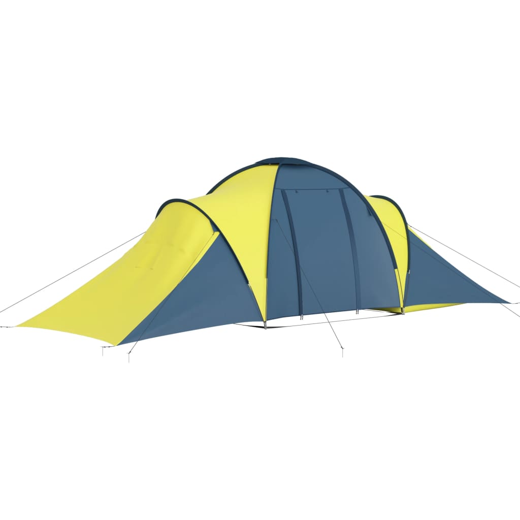 Cort camping, 6 persoane, albastru și galben Lando - Lando