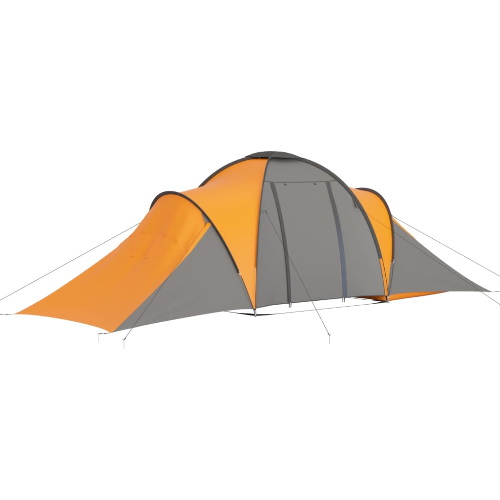 Cort camping, 6 persoane, gri și portocaliu Lando - Lando