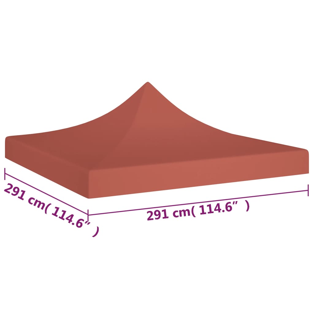 Acoperiș pentru cort de petrecere, cărămiziu, 3 x 3 m, 270 g/m² Lando - Lando