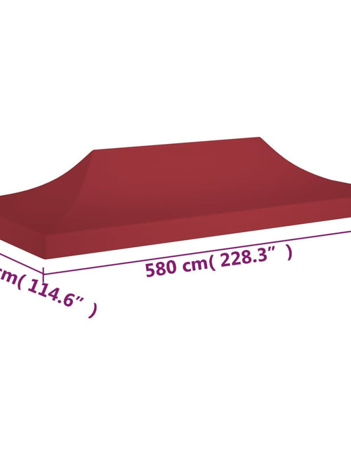 Загрузите изображение в средство просмотра галереи, Acoperiș pentru cort de petrecere, vișiniu, 6 x 3 m, 270 g/m² Lando - Lando
