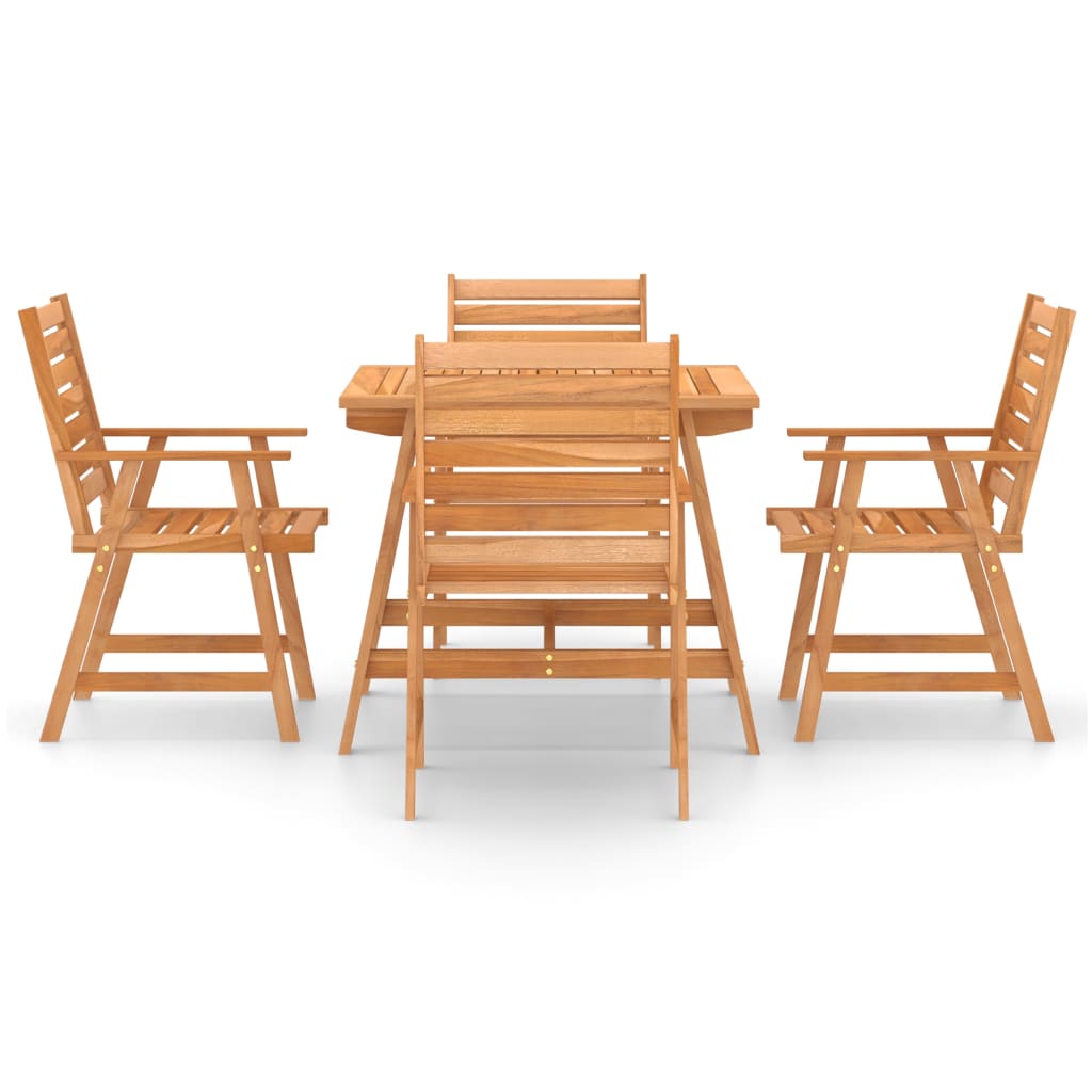 Set mobilier de masă pentru grădină, 5 piese, lemn masiv acacia - Lando