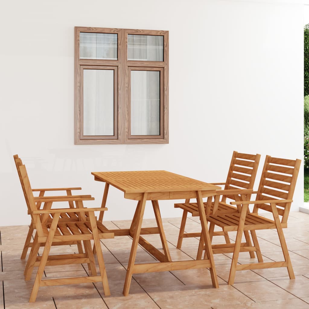 Set mobilier de grădină, 5 piese, lemn masiv de acacia - Lando