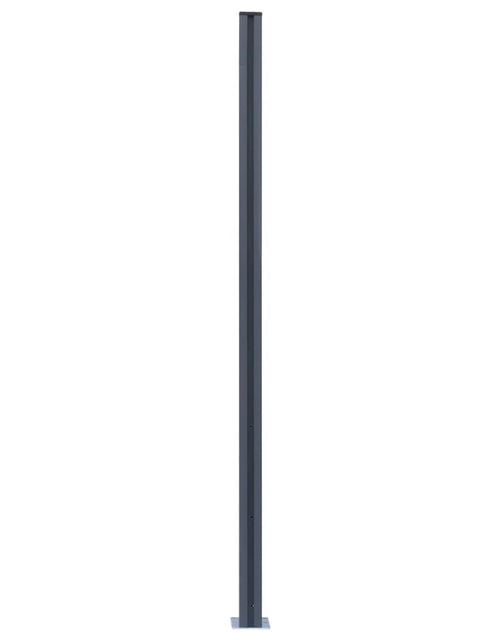 Загрузите изображение в средство просмотра галереи, Stâlpi de gard, 3 buc., gri închis, 185 cm, aluminiu Lando - Lando
