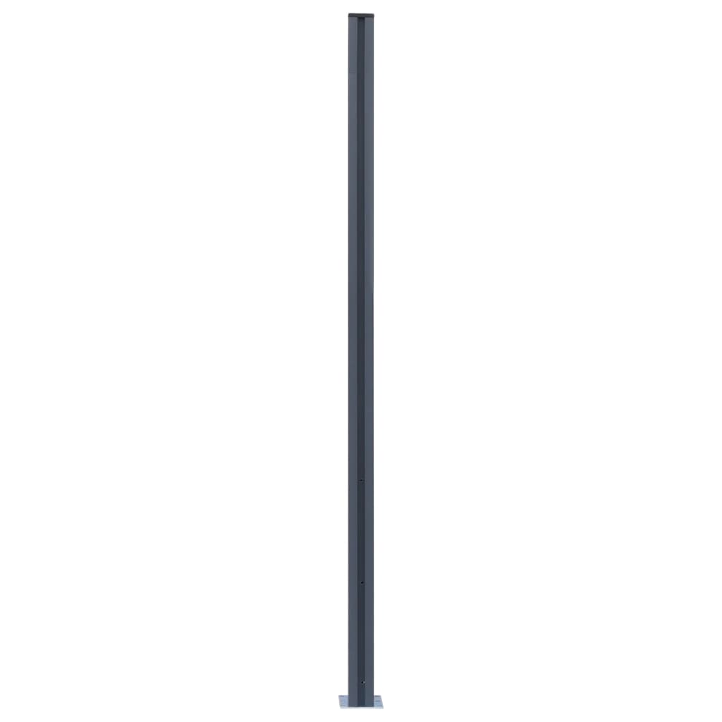 Stâlpi de gard, 3 buc., gri închis, 185 cm, aluminiu Lando - Lando