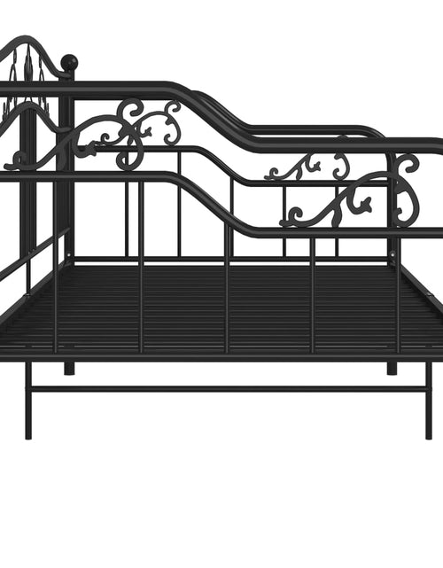 Încărcați imaginea în vizualizatorul Galerie, Cadru de pat canapea, negru, 90x200 cm, metal - Lando
