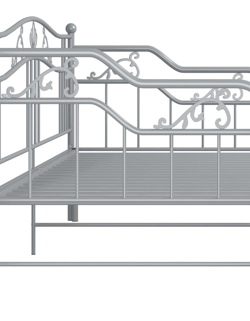 Загрузите изображение в средство просмотра галереи, Cadru pat canapea extensibilă, gri, 90x200 cm, metal - Lando

