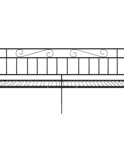 Încărcați imaginea în vizualizatorul Galerie, Cadru pat canapea extensibilă, negru, 90x200 cm, metal - Lando
