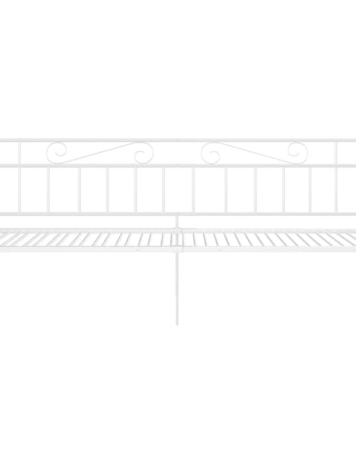 Загрузите изображение в средство просмотра галереи, Cadru pat canapea extensibilă, alb, 90x200 cm, metal - Lando
