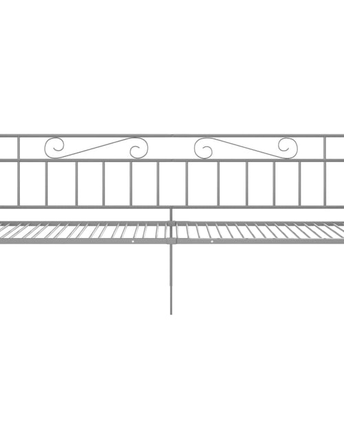 Încărcați imaginea în vizualizatorul Galerie, Cadru pat canapea extensibilă, gri, 90x200 cm, metal - Lando
