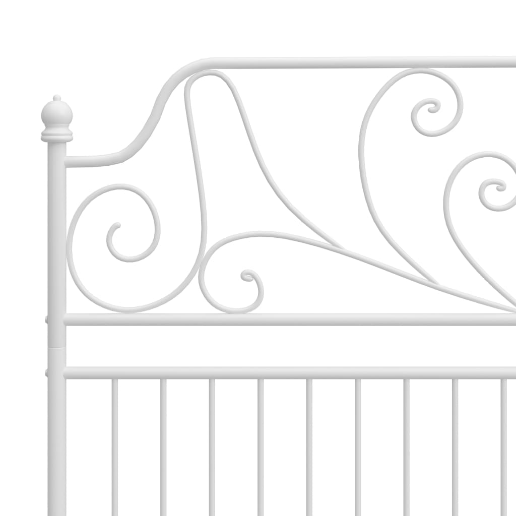 Cadru de pat, alb, 140x200 cm, metal - Lando