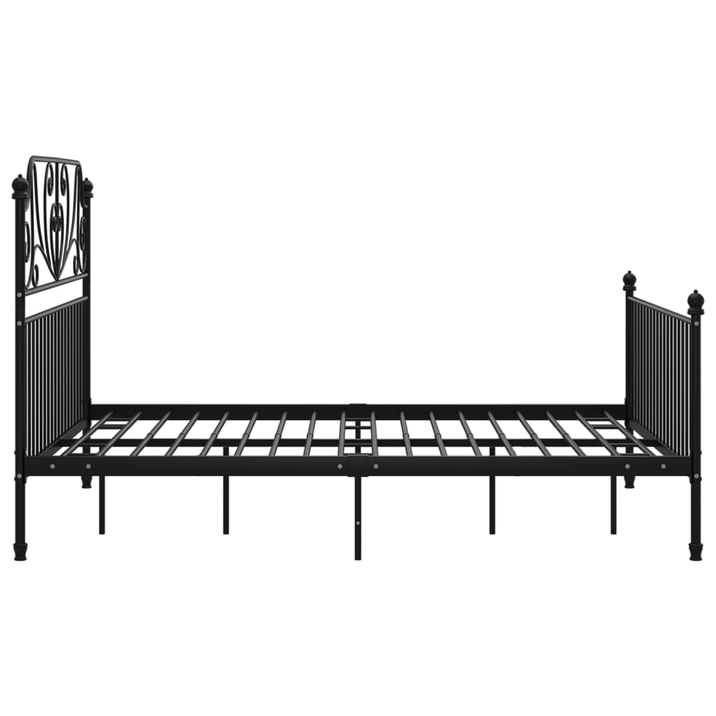 Cadru de pat, negru, 160x200 cm, metal - Lando