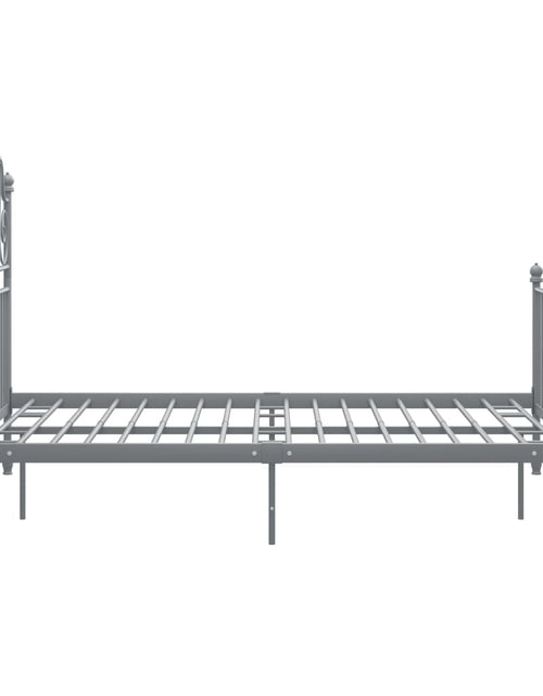 Загрузите изображение в средство просмотра галереи, Cadru de pat, gri, 160x200 cm, metal - Lando

