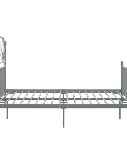 Încărcați imaginea în vizualizatorul Galerie, Cadru de pat, gri, 200x200 cm, metal - Lando
