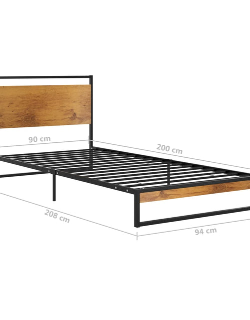 Загрузите изображение в средство просмотра галереи, Cadru de pat, 90x200 cm, metal - Lando
