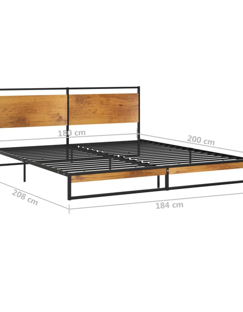Încărcați imaginea în vizualizatorul Galerie, Cadru de pat, 180 x 200 cm, metal - Lando
