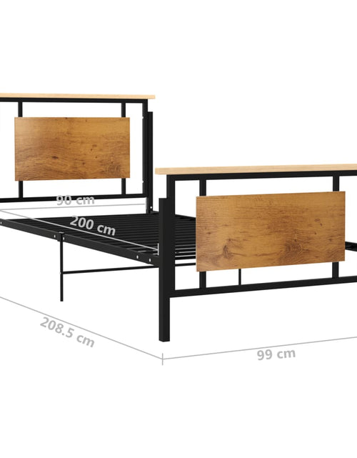 Încărcați imaginea în vizualizatorul Galerie, Cadru de pat, 90 x 200 cm, metal - Lando
