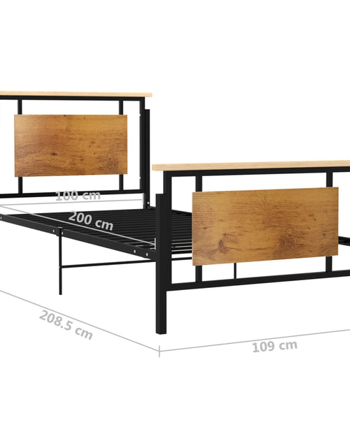 Încărcați imaginea în vizualizatorul Galerie, Cadru de pat, 100 x 200 cm, metal - Lando
