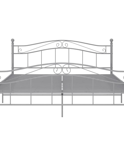 Загрузите изображение в средство просмотра галереи, Cadru de pat, gri, 140x200 cm, metal - Lando
