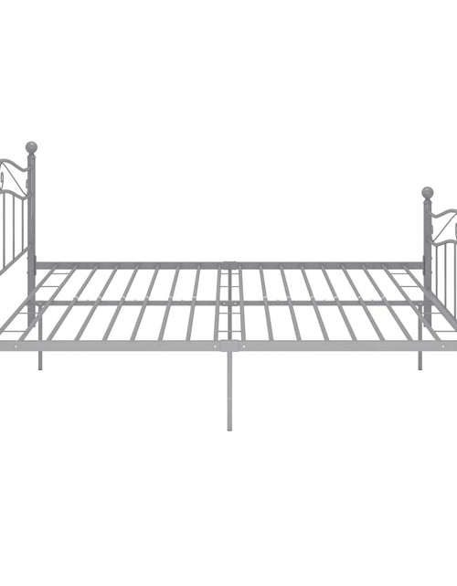 Загрузите изображение в средство просмотра галереи, Cadru de pat, gri, 140x200 cm, metal - Lando
