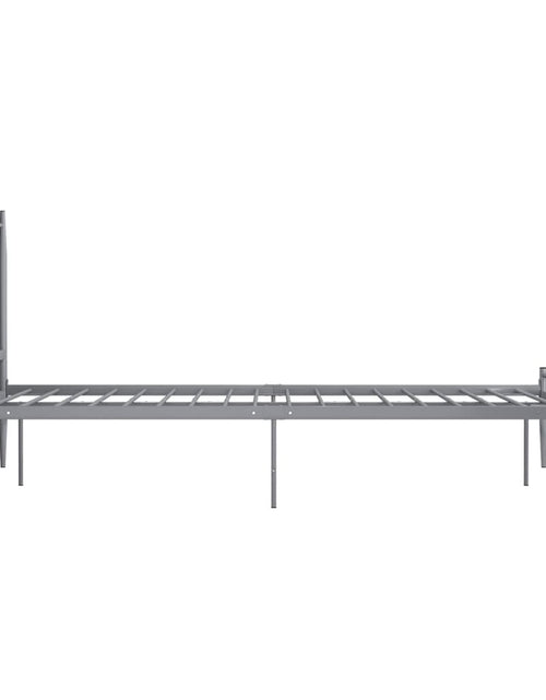 Загрузите изображение в средство просмотра галереи, Cadru de pat, gri, 120x200 cm, metal - Lando
