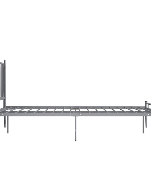 Încărcați imaginea în vizualizatorul Galerie, Cadru de pat, gri, 140 x 200 cm, metal - Lando
