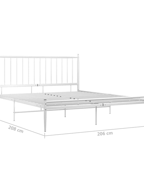 Загрузите изображение в средство просмотра галереи, Cadru de pat, alb, 200x200 cm, metal - Lando

