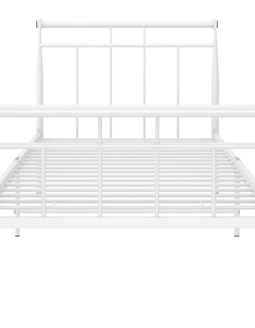 Încărcați imaginea în vizualizatorul Galerie, Cadru de pat, alb, 90x200 cm, metal - Lando
