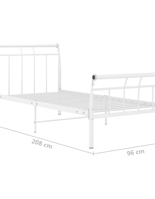 Загрузите изображение в средство просмотра галереи, Cadru de pat, alb, 90x200 cm, metal - Lando
