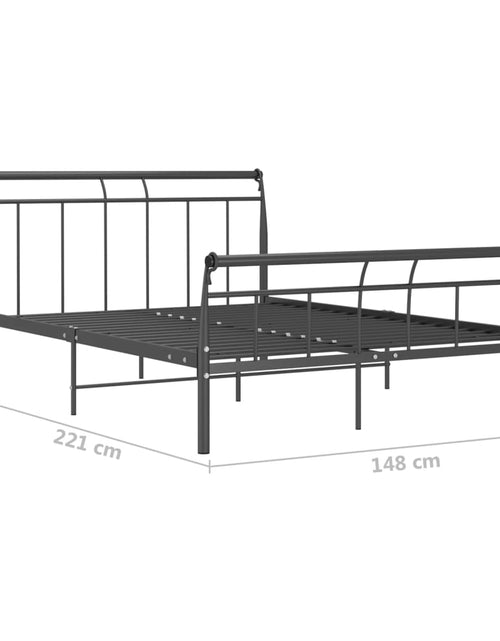Загрузите изображение в средство просмотра галереи, Cadru de pat, negru, 140x200 cm, metal - Lando
