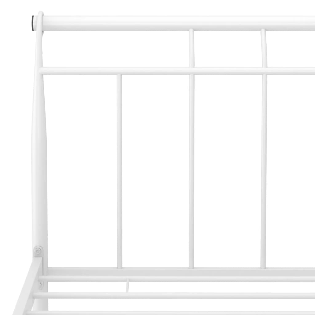 Cadru de pat, alb, 160x200 cm, metal - Lando