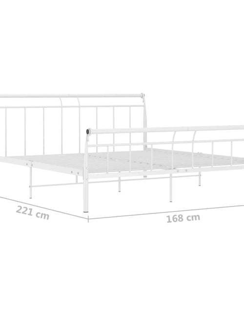 Загрузите изображение в средство просмотра галереи, Cadru de pat, alb, 160x200 cm, metal - Lando
