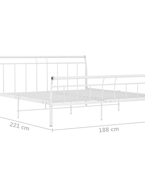Загрузите изображение в средство просмотра галереи, Cadru de pat, alb, 180x200 cm, metal - Lando
