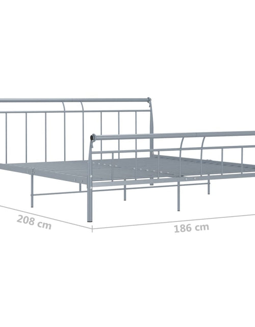 Загрузите изображение в средство просмотра галереи, Cadru de pat, gri, 180x200 cm, metal - Lando
