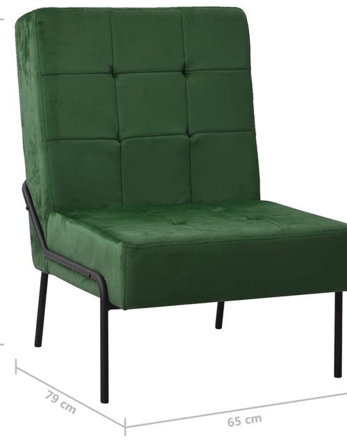 Încărcați imaginea în vizualizatorul Galerie, Scaun de relaxare, verde închis, 65x79x87 cm, catifea Lando - Lando
