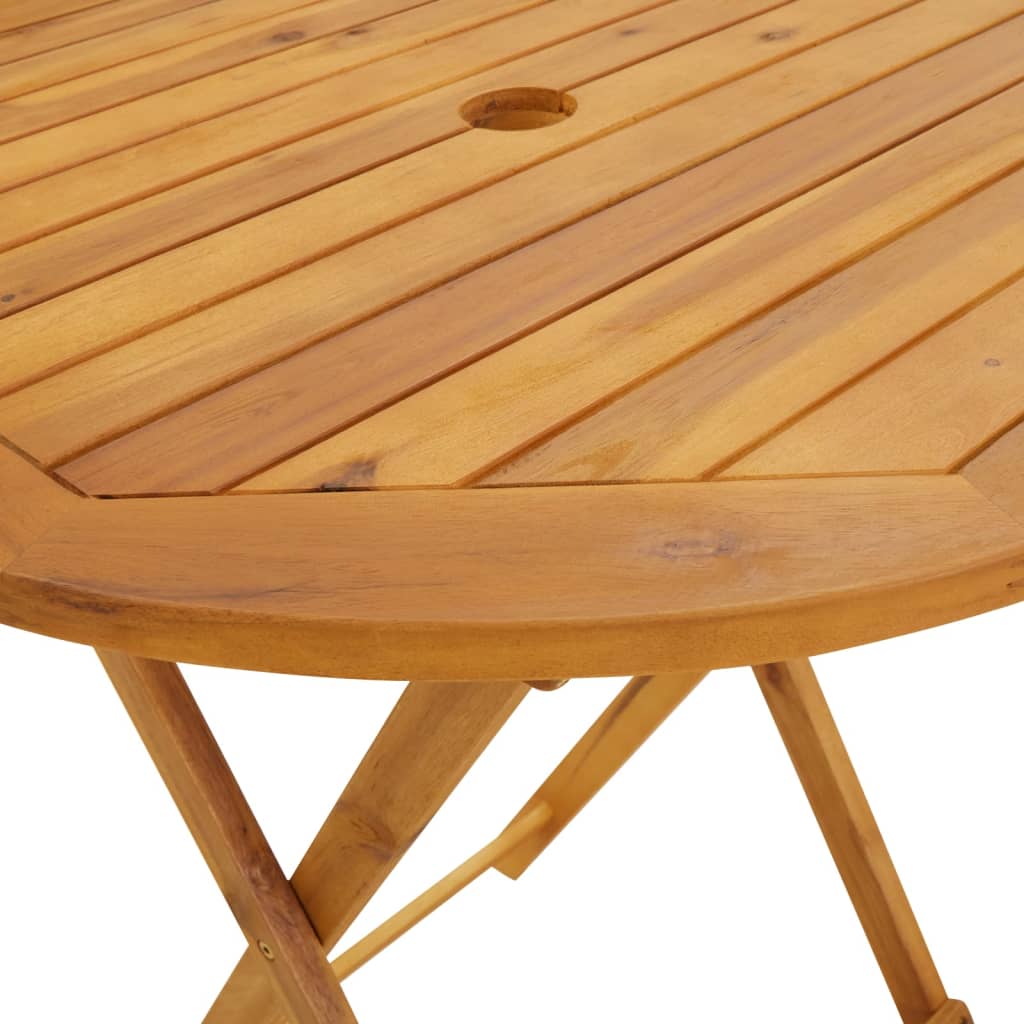Masă de grădină pliabilă, 70 cm, lemn masiv de acacia - Lando