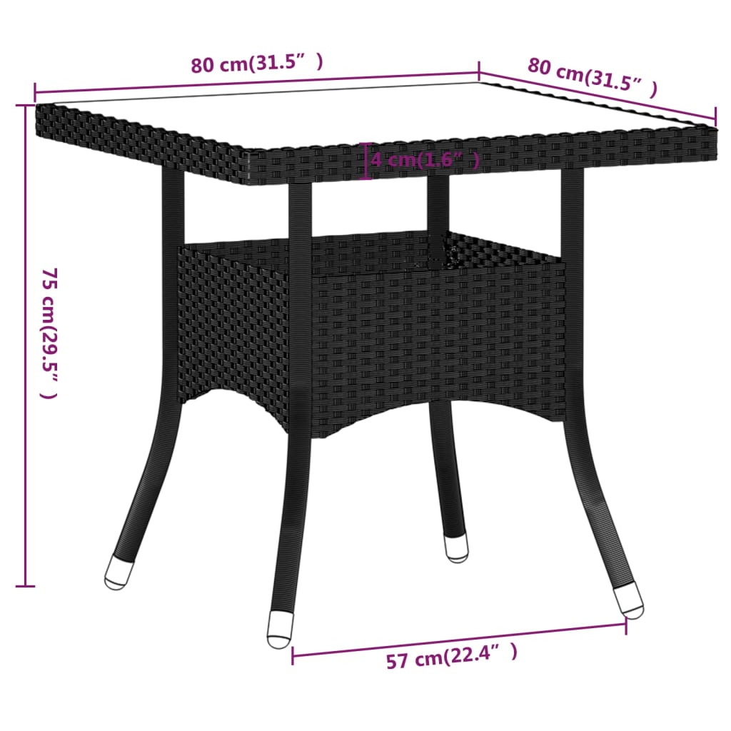 Set mobilier grădină, 5 piese, gri, poliratan/sticlă tratată - Lando