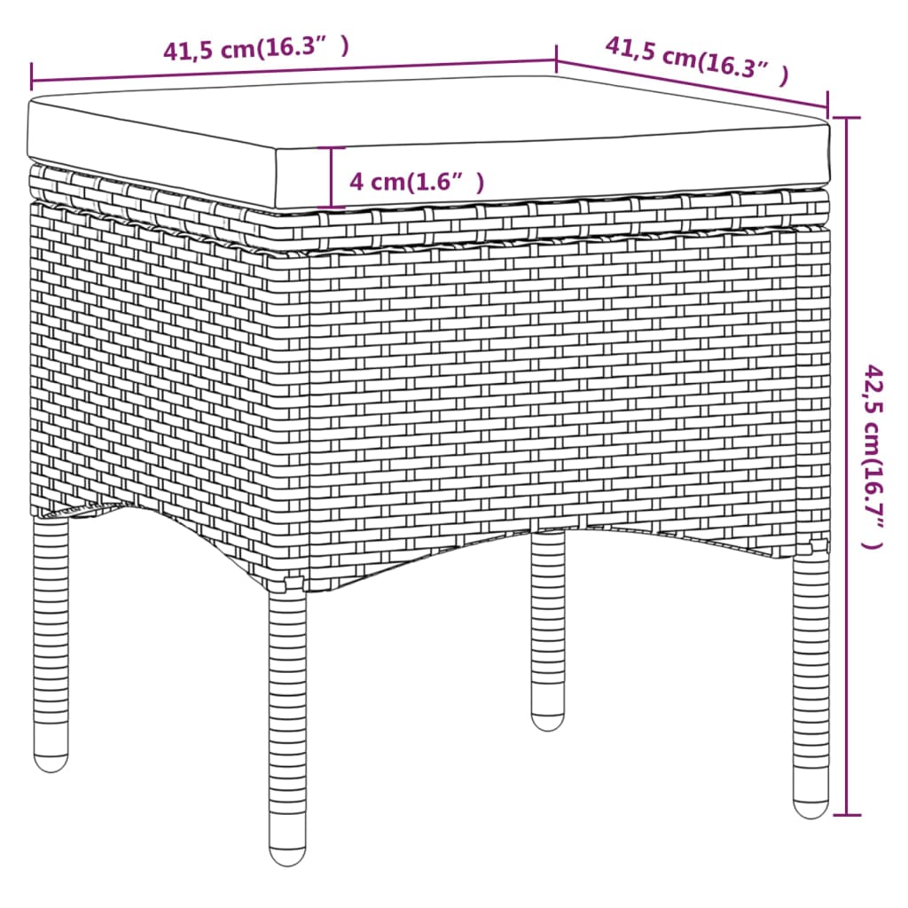 Set mobilier bistro grădină 5 piese, negru, poliratan și sticlă - Lando