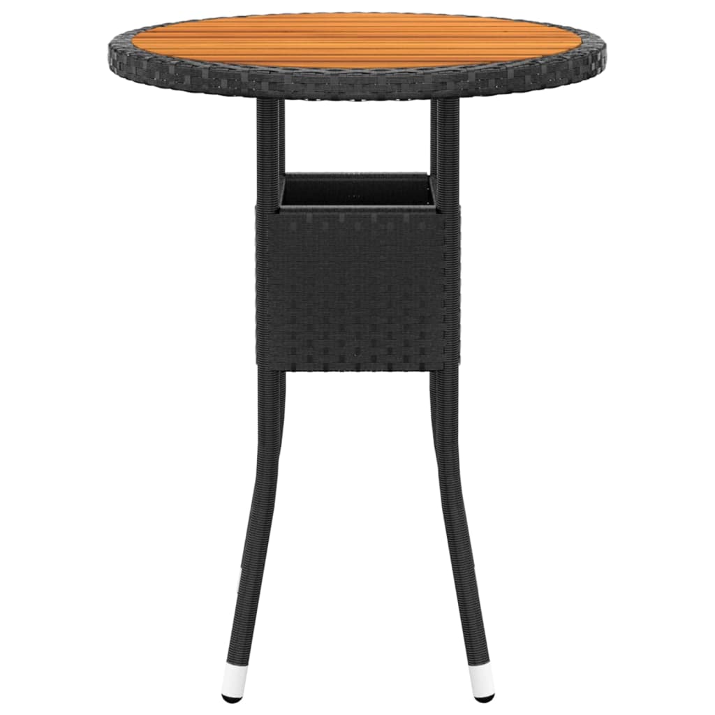 Set mobilier de grădină, 5 piese, negru, poliratan - Lando