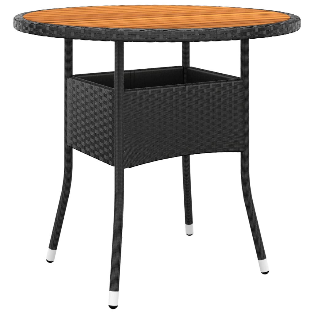 Set mobilier de grădină, 5 piese, negru, poliratan - Lando