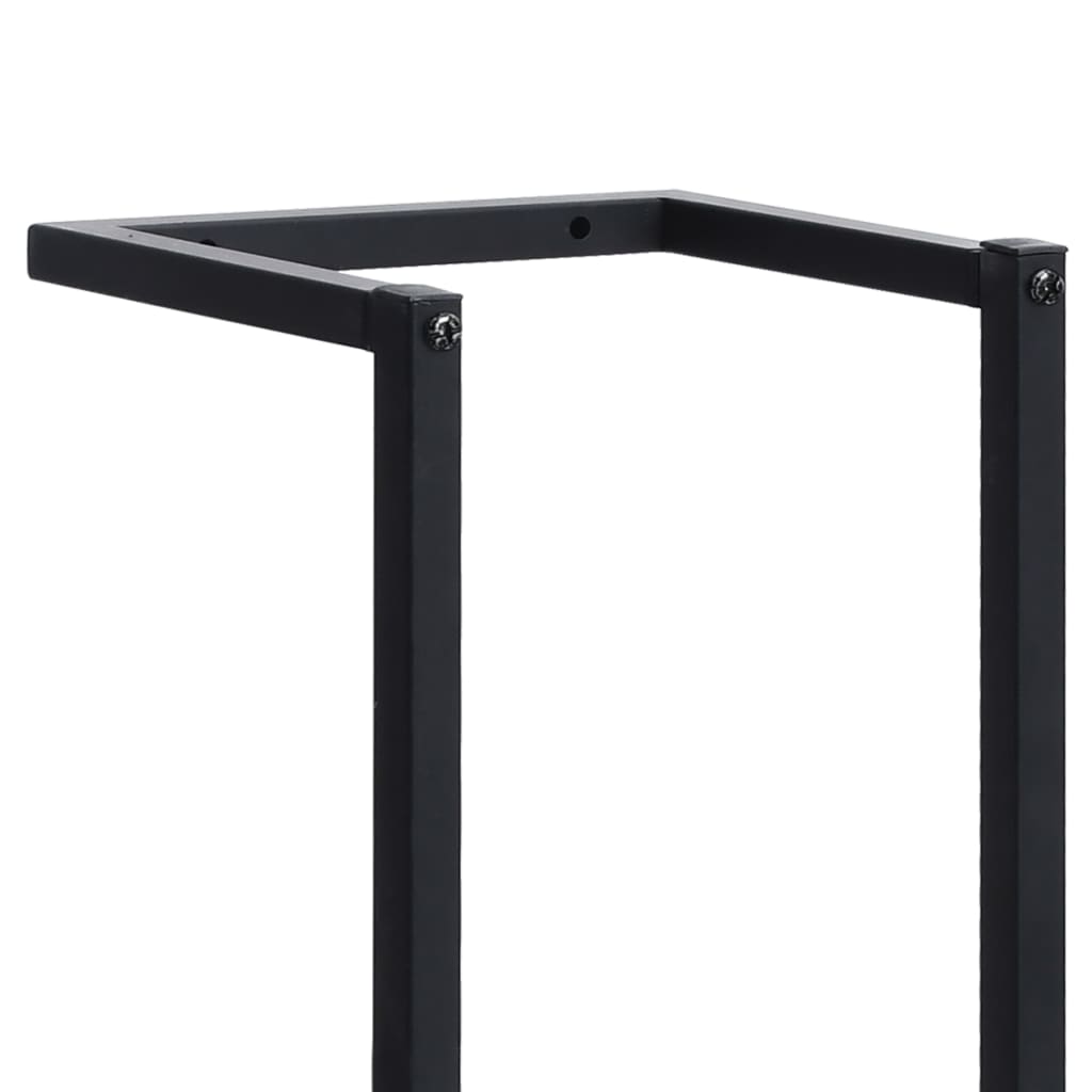 Lando-Suport de prosoape, negru, 25x20x95 cm, fier- mobila