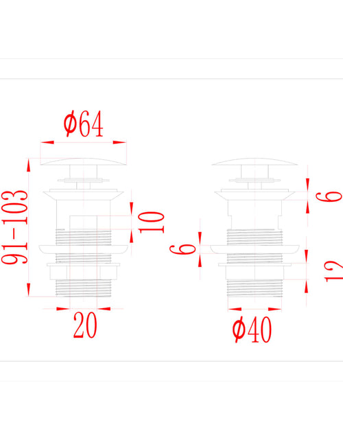 Încărcați imaginea în vizualizatorul Galerie, Ventil scurgere push, funcție de preaplin, negru 6,4x6,4x9,1 cm Lando - Lando
