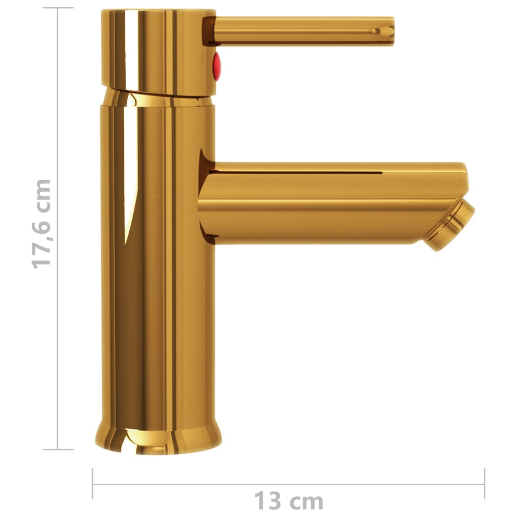 Robinet chiuvetă de baie, auriu, 130x176 mm Lando - Lando