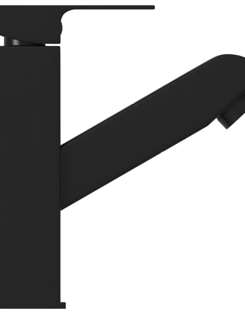 Загрузите изображение в средство просмотра галереи, Robinet chiuvetă de baie retractabil, negru, 157x172 mm Lando - Lando
