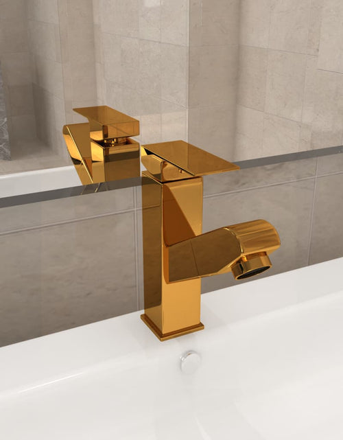 Încărcați imaginea în vizualizatorul Galerie, Robinet chiuvetă de baie retractabil, auriu, 157x172 mm Lando - Lando
