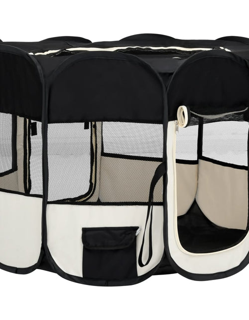 Încărcați imaginea în vizualizatorul Galerie, Țarc de câini pliabil cu sac de transport, negru, 90x90x58 cm Lando - Lando
