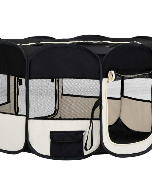 Încărcați imaginea în vizualizatorul Galerie, Țarc de câini pliabil cu sac de transport, negru, 145x145x61 cm Lando - Lando
