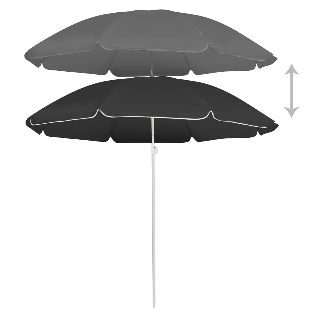 Umbrelă de soare pentru exterior, stâlp din oțel, antracit, 180 cm Lando - Lando