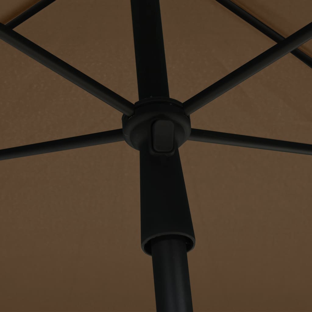 Umbrelă de grădină cu stâlp, gri taupe, 210x140 cm Lando - Lando