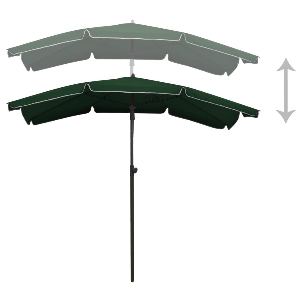 Umbrelă de grădină cu stâlp, verde, 200x130 cm Lando - Lando